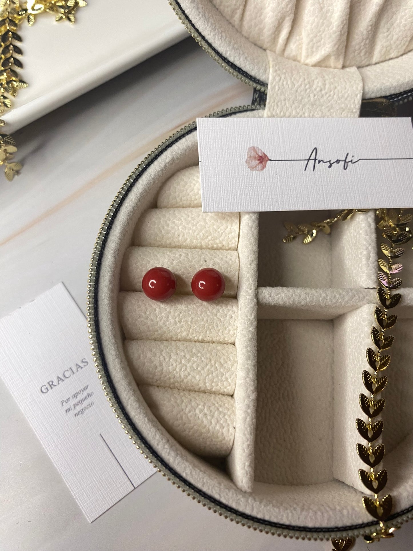 Aros Balín Escarlata